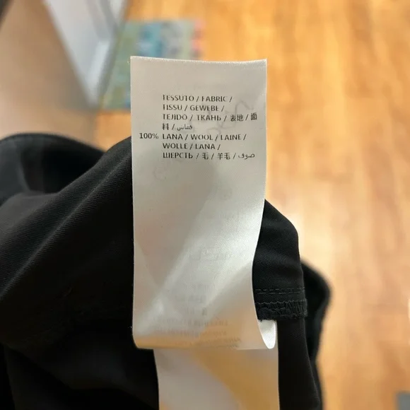 Stella McCartney Tina Ruched Wool and Cotton Pants in Black, Size 40 (US 4-6) - Picture 14 of 15